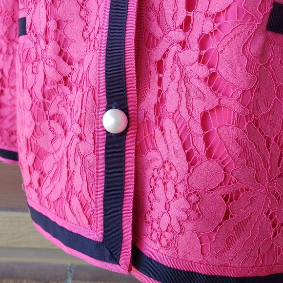 NWT RSVP by Talbots Flower-Filled Corded Lace Jacket Size 10 - Picture 8 of 16